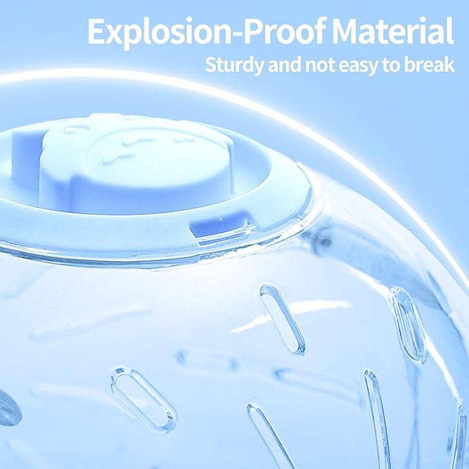 7.9 inch Hamster Ball, Exercise Toys, Running Ball, Clear Plastic Balls, Large Space, Easy to Clean, Hamster Cage Accessories, for Small and Medium Hamsters, Syrian Dwarf Hamster, Blue