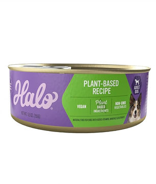 Halo Holistic Vegan Wet Dog Food, Plant-Based Recipe, Canned Dog Food, Complete Digestive Health, Adult Dogs, 5.5 Oz Can (Pack of 12)