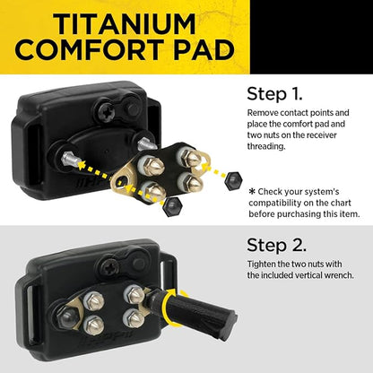 Dogtra Titanium Comfort Pad Contact Points – Female – Low-Profile for Sensitive Skin – E-Collar for Dogs Training Collar – Fits Most (Not X Series, 200iQ, PATHFINDER2, Fence, Smart NoBark)