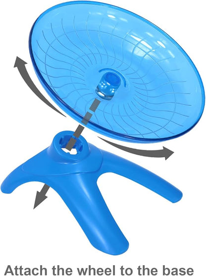 Wontee Hamster Water Bottle Water Dispenser Hamster Silent Exercise Running Wheel for Dwarf Hamsters Gerbil Mice (Blue, 125ML)