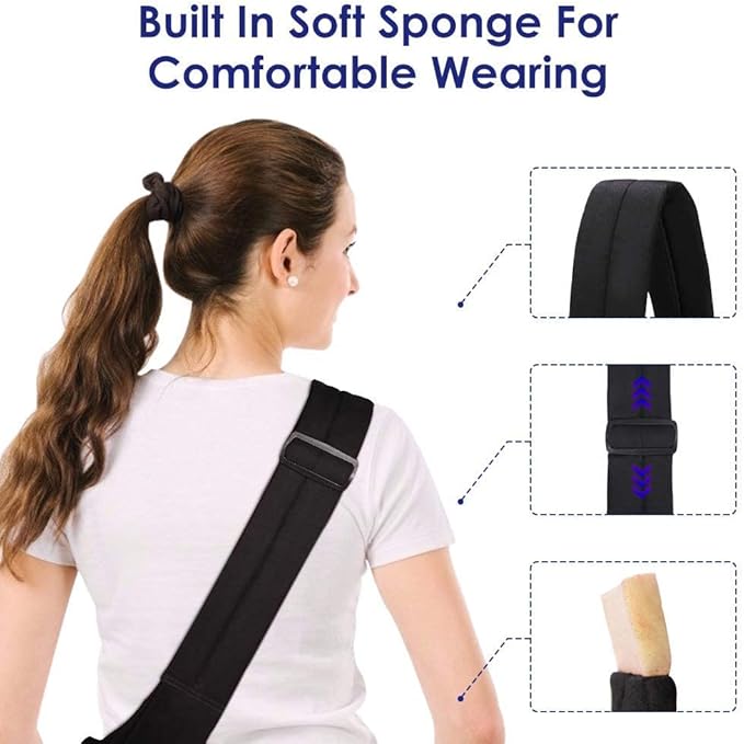 Lukovee Pet Sling, Hand Free Dog Sling Carrier Adjustable Padded Strap Tote Bag, Shoulder Bag with Safety Belt & Front Pocket for Small Dog Cat Puppy (BN,M)