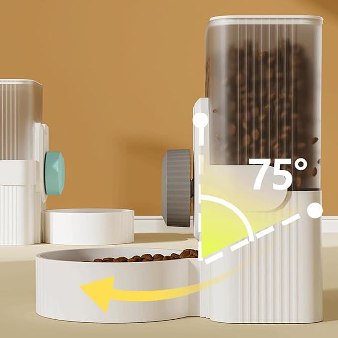 Hanging Cage Automatic Food Water Dispenser, Detachable Auto Gravity 1L Self-Feeding Feeder and Waterer Set, Crate Auto Feeder Dish for Puppy Cats Ferret Bunny Guinea Pig Small Pets (Blue)