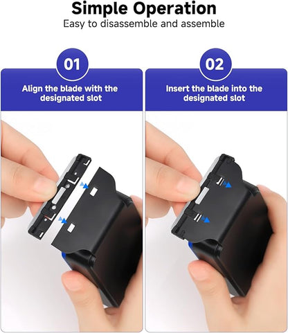 AQQA Magnetic Aquarium Fish Tank Glass Cleaner, Dual-Blades Algae Scraper Glass Cleaner Scrubber, Double Side Floating Aquarium Magnetic Brush for 0.2-0.6 Inch Thick Glass Aquariums Tank