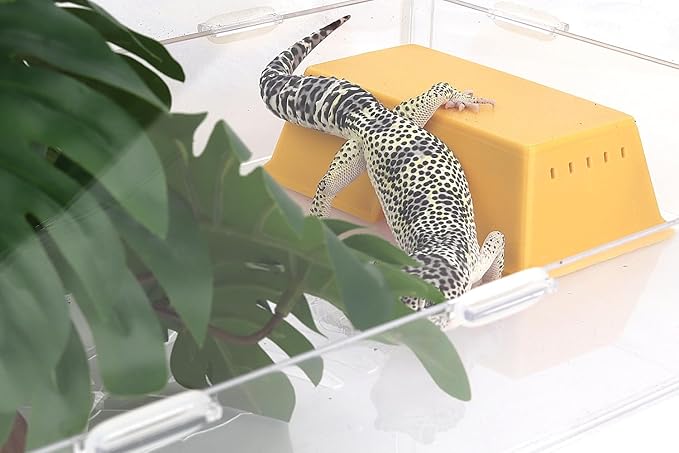 Snake Hide, Leopard Gecko Tank Accessories for Reptile Ball Python Crested Gecko Lizard Bearded Dragon - YellowHideS