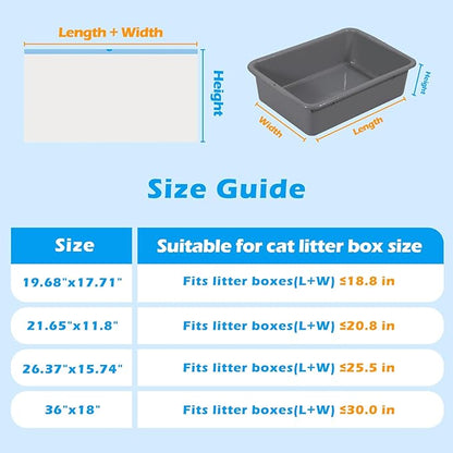 Cat Litter Bags 120 Count, 21.65"x11.8" Drawstring Close Litter Box Liners for Automatic Litter Box,Thick Cat Poop Bags,Easy to Clean,Heavy Duty Robot Bag for Self-Cleaning Box