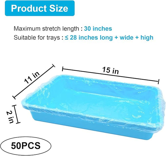 Disposable Small Animal Cage Liners, 50 PCS Rabbit litter box Liners Pet Tray Film Liner Bags Pet Toilet film Cover for Bunny Bird Chinchilla Hedgehog Hamster Ferret (28 in)