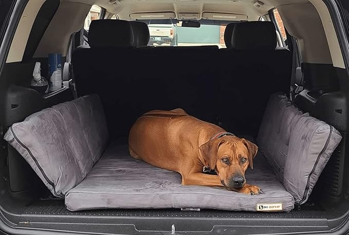 Barker Beds Orthopedic SUV Dog Bed XL Large Dogs - Memory Foam Dog Mattress with Washable Cover - Therapeutic Waterproof Pet Bed for Joint Support - Machine Washable Pet Beds - Made in USA (Charcoal)