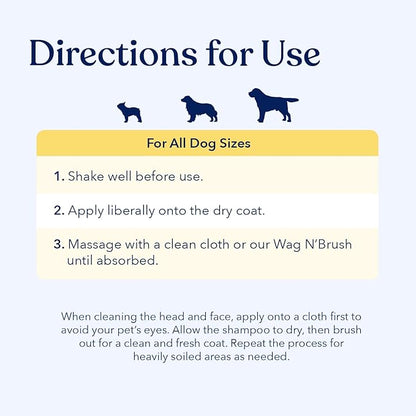 Honest Paws Dog Dry Shampoo - Waterless No Rinse Spray Formula Reducing Itch Cleanse Hydrate Nourish Dry Skin and Smelly Coat Help Decrease Odor Shedding and Allergies - Mandarin & Berry - 8 oz