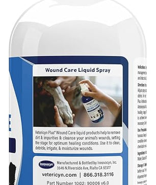 Vetericyn Plus Dog Wound Care Spray | Healing Aid and Skin Repair, Clean Wounds, Relieve Dog Skin Allergies, Safe for All Animals. 8 ounces
