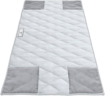 Paw Inspired PopCorner Guinea Pig Cage Liners | Washable Fleece Bedding or Pet Bed Mat for Small Animals | Super Absorbent Pee Pad with Reinforced Corners and Waterproof Bottom (Midwest, Light Gray)