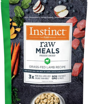 Instinct Freeze Dried Raw Meals, Natural Dry Dog Food, Grain Free - Grass Fed Lamb, 9 oz. Bag