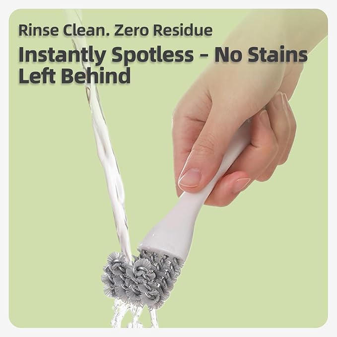 MANON ROSA 2-in-1 Bird Cage Cleaner Brush & Scoop with Long Handle and Curved Brush Head - for Parrot Perch, Kennel Cage Cleaning, Bird Cage Accessories Maintenance