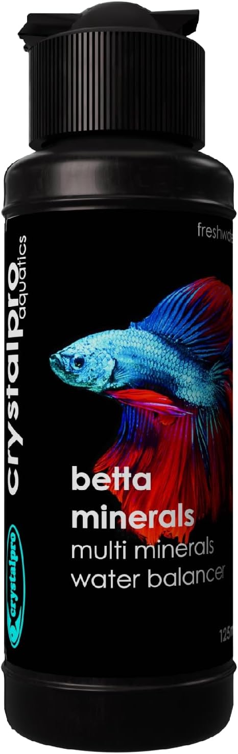 Betta Minerals for Betta Fish Health - Reduces Stress - Boosts Protective Coat - Aquarium Mineralizer (4.2 Oz (125ml))