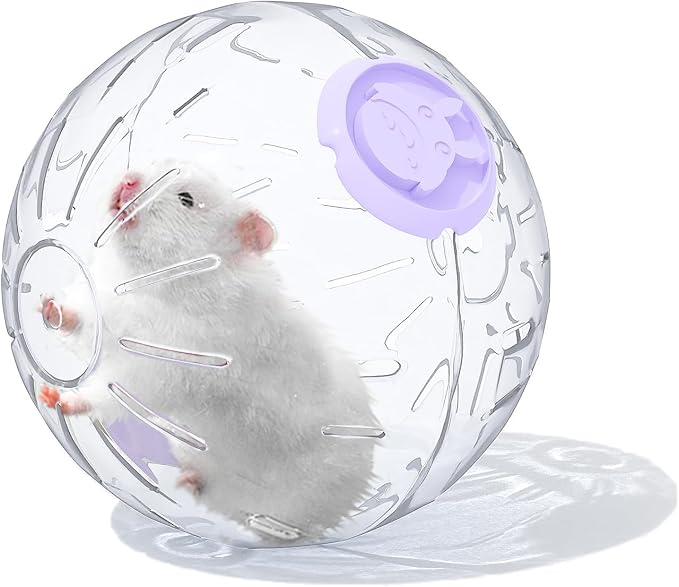 5.9 inch Hamster Ball, Exercise Toys, Running Ball, Clear Plastic Balls, Large Space, Easy to Clean, Hamster Cage Accessories, for Small Hamsters, Syrian Dwarf Hamster, Purple