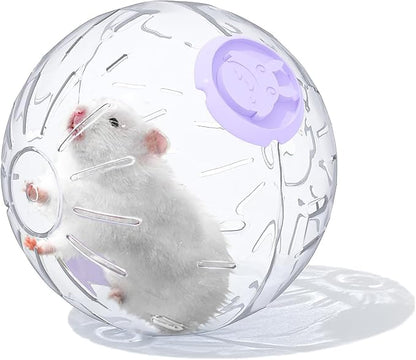 7.9 inch Hamster Ball, Exercise Toys, Running Ball, Clear Plastic Balls, Large Space, Easy to Clean, Hamster Cage Accessories, for Small and Medium Hamsters, Syrian Dwarf Hamster, Purple