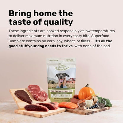 by Katherine Heigl- Superfood Complete, Air-Dried Adult Dog Food - High Protein, Zero Fillers, Superfood Nutrition (64 Ounce (Pack of 2), Beef)