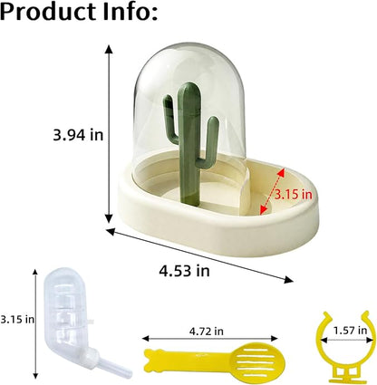 Hamiledyi Automatic Hamster Feeder Rat Food Dispenser Bowl with Water Bottle Food Dish Bowl for Dwarf Hamster Mouse Gerbils (Yellow)