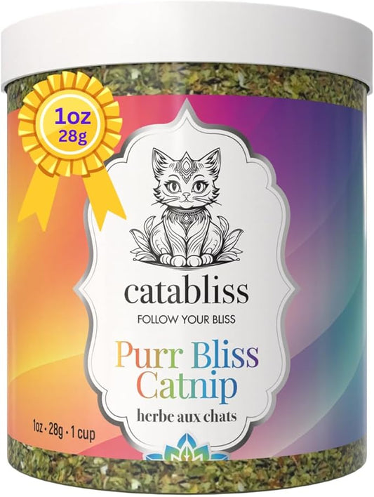 Catnip for Cats – 1oz Jar - 100% Essential Natural Cat Nip Herb Resealable Jar - Fresh Aroma Stimulates Activity & Enhancing Play for Indoor Cats - Great for Cat Nip Toys, Play & Training