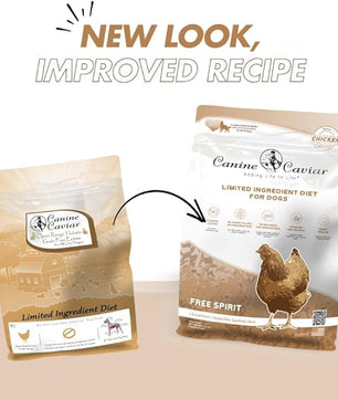 Canine Caviar - Free Spirit: Chicken & Pearl Millet Alkaline Dry Dog Food, Limited Ingredients, Gluten-Free, Based on Science & Research, Veterinary Alternative Diet (4.4 Pound Bag)