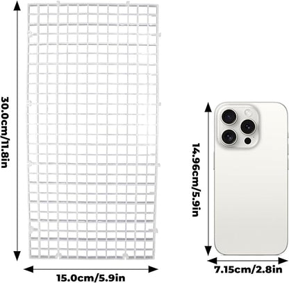 8 Pack Transparent Acrylic Tank Lid with Clips, Aquarium Lid Hood, Fish Tank Top Cover, Breeder Tank Lid, Acrylic Grid Panel Fish Tank Lid, Aquarium Cover Lid