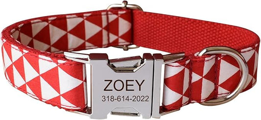 Custom Dog Collar with Names and Phone Number Engraved, Puppy Tags Personalized for Small Medium Large Pets