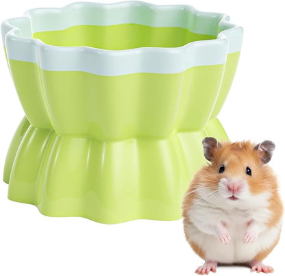mini&moe Hamster Food Bowl - Ceramic Guinea Pig Bowl Anti-Turning Small Pet Food Feeding Dish for Rabbit Rat Gerbil Mouse Chinchilla