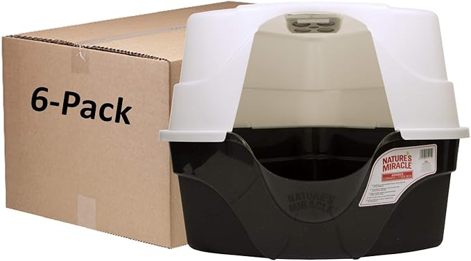 Nature's Miracle Advanced Hooded Corner Litter Box, Pack of 6 (P-5915)