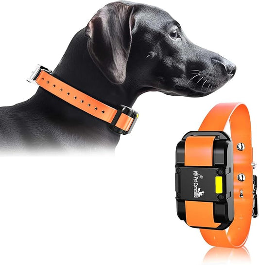My Pet Command Long Range Dog Training Collar with Remote 1 Mile/5280 Ft Safe Shock, Vibrate, Tone collar with Flashing Beacon Lights Rechargeable Waterproof Dog collar with remote add Up to 2 Collars