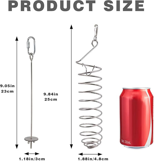 2 Pack Rat Feeding Accessories for Cage, Stainless Steel Fruit Fork and Spiral Vegetable Holder, Cage Accessories for Mouse, Hamster, Chinchilla, Rabbit and Other Small Animals