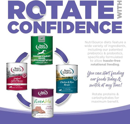 NutriSource Chicken & Rice Small & Medium Breed Puppy Food, Premium Wet Dog Food, 12.3 Ounce (Pack of 12)