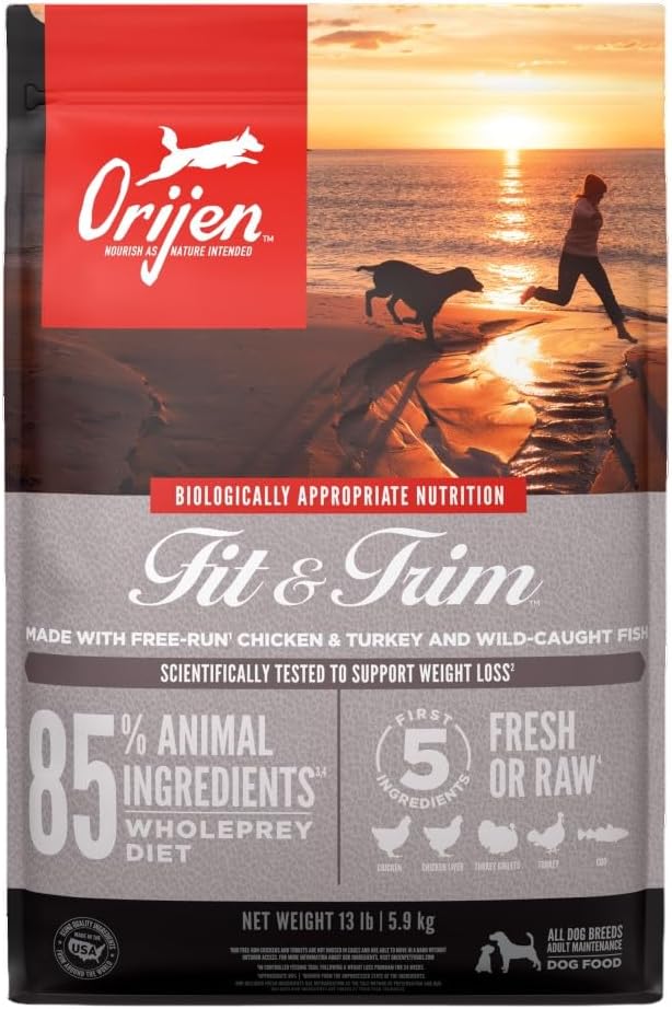 ORIJEN Grain Free High Protein Dry Dog Food Fit & Trim Recipe 13lb Bag