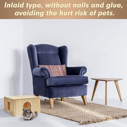 PAWCHIE Wooden Hut for Guinea Pig with Windows - Detachable and Large Size Wood House, Suitable for Guinea Gigs, Hamsters, Chinchillas and Other Small Animals Hideout