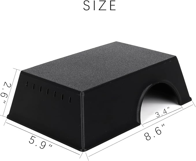 Snake Hide, Leopard Gecko Tank Accessories for Reptile Ball Python Crested Gecko Lizard Bearded Dragon - BlackHideXL