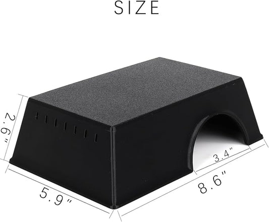 Snake Hide, Leopard Gecko Tank Accessories for Reptile Ball Python Crested Gecko Lizard Bearded Dragon - BlackHideXL