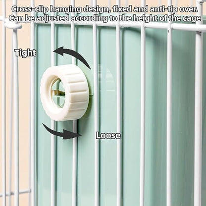 2 in 1 Food Hay Feeder for Guinea Pig, Rabbit Feeder, Indoor Hay Feeder for Guinea Pig, Rabbit, Chinchilla, Feed Bowls Use for Grass & Food (Blue)