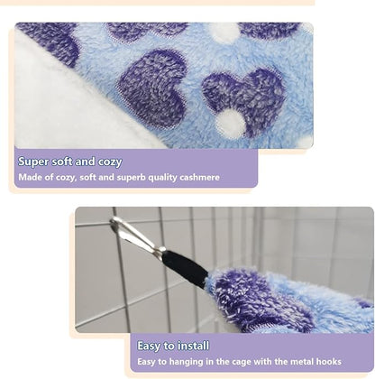 LEFTSTARER Guinea Pig Ferret Rat Hammock Toy Small Animal Cage Accessories Hideout Tunnel & Bunkbed Hammock for Rat Ferret Guinea Pig Hamster Sugar Glider Chinchilla