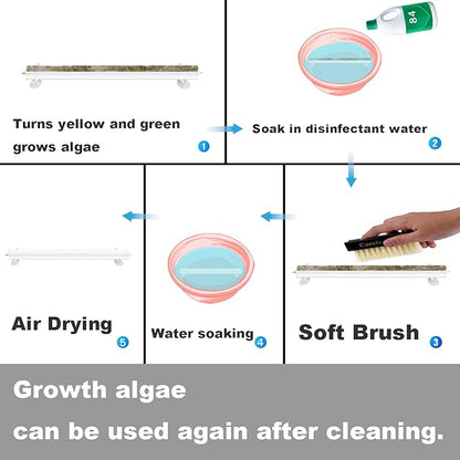 Carefree Fish Aquarium 6/12Inch Nano Materials Air Stone Strip Fish Tank Bubble Stone for Saltwater and Fresh Water (Not Harm The Health of The Fish)(No Include Air Pump)