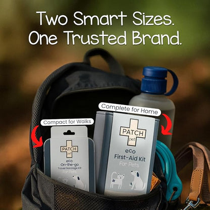 PATCH Eco Pet First Aid Kit for Dogs and Cats. Cat and Dog First Aid Kit with Bandages, Gauze Pads & Glove. Emergency Kit for Animals Including Puppy