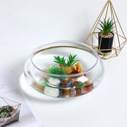 Fish Bowl Round Plastic Terrarium Bowl for Table Centerpiece Wedding Event Home Decoration Party Drinks