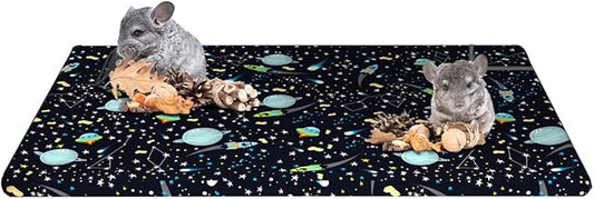 YKD Ferret Cage Liners for Ferret Nation & Critter Nation Cages, Waterproof Chinchilla Cage Accessories, Washable Bedding, for Ferrets, Chinchillas, Rats, Fancy Rat, Small Furry Pet (Bottom Pan Liner)