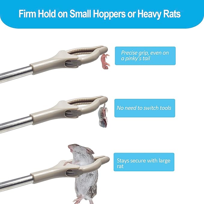 Snake Feeding Tongs, 16 Inch Reptile Feeding Tongs, Ball Python Accessories, Extra Long Large Tweezers for Boa, Kingsnake, Hognose Snake, Corn Snake, Terrarium Supplies for Snake