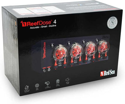 Red Sea ReefDose 4 Head Wireless Dosing Pump for Supplements, Foods & Trace Elements in Saltwater Aquariums | ReefBeat App Controlled Reef Marine