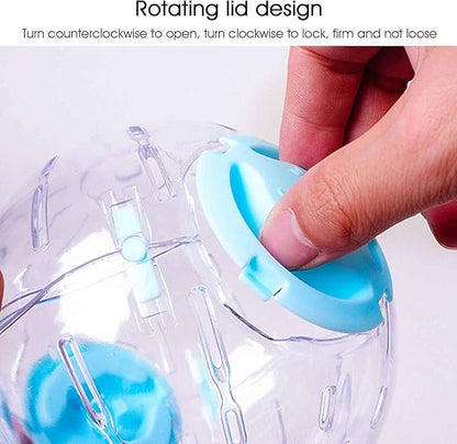 1Pcs Pink Hamster Exercise Ball Silent 5.7 Inch Guinea Pigs Running Ball Transparent Plastic Hamster Wheel for Dwarf Rabbits Small Pets