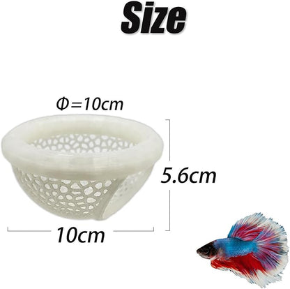 Aquarium Floating Betta Fish Skins, Betta or Shrimp Feeder, Cave and Hammock, Small Fish Feeding Rings, Aquarium Hiding Feeding Decorative Accessories (Translucent Color)