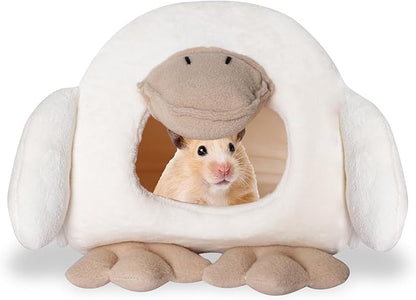 Cute Goose Style Guinea Pig Hideout,Guinea Pig Bed,Small Animal Cage&House for Golden Bears,Hedgehog and Hamsters,8.6 in x 9.4 in