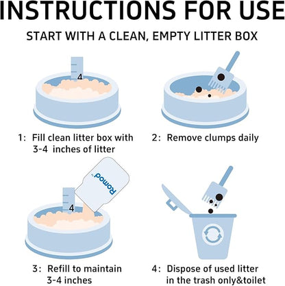 2Bags 5-in-1 Tofu Cat Litter, Mixed Cassava, Bentonite, Baking Soda, SAP, Natural Plant, Fast Clumping, Strong Water Adsorption & Deodorization, No Tracking, Dust-Free, Flushable, (7.9lbs x 2)