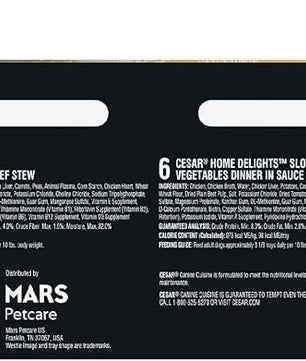 Cesar Wet Dog Food Classic Loaf in Sauce Top Sirloin & Grilled Chicken Flavors Variety Pack, 3.5 oz. Easy Peel Trays, (12 Count, Pack of 2)