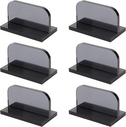 6 Pcs Acrylic Aquarium Lid Handles, Transparent Grey Glass Fish Tank Cover Handle with Adhesive Sticker, Rectangle Aquarium Tank Lid Replacement Handle for Aquarium Fish Cover Holder