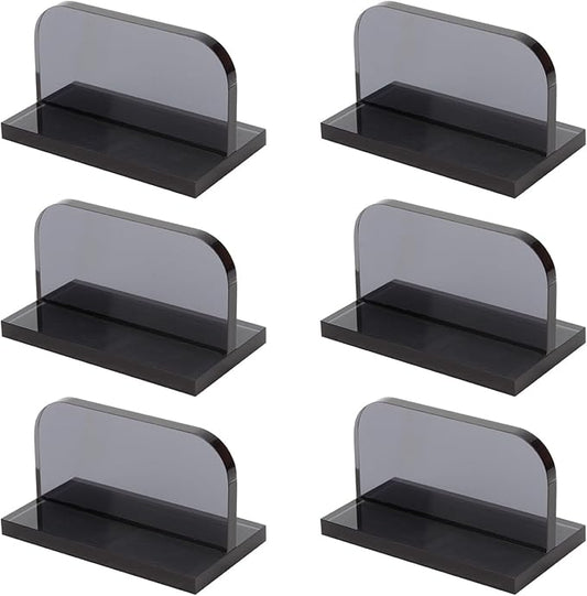 6 Pcs Acrylic Aquarium Lid Handles, Transparent Grey Glass Fish Tank Cover Handle with Adhesive Sticker, Rectangle Aquarium Tank Lid Replacement Handle for Aquarium Fish Cover Holder