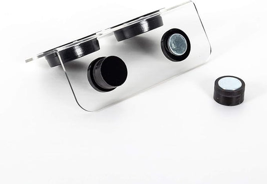 WACOOL Magnetic Reptile Ledge, Acrylic Gecko Feeding Ledge with 6PCS Cups, Reptile Food Water Feeder Dish for Geckos Iguana Chameleon Pets (White)